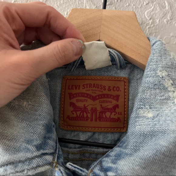 Levi’s Evil Eye Jacket Denim Vest Blue S - Picture 10 of 12